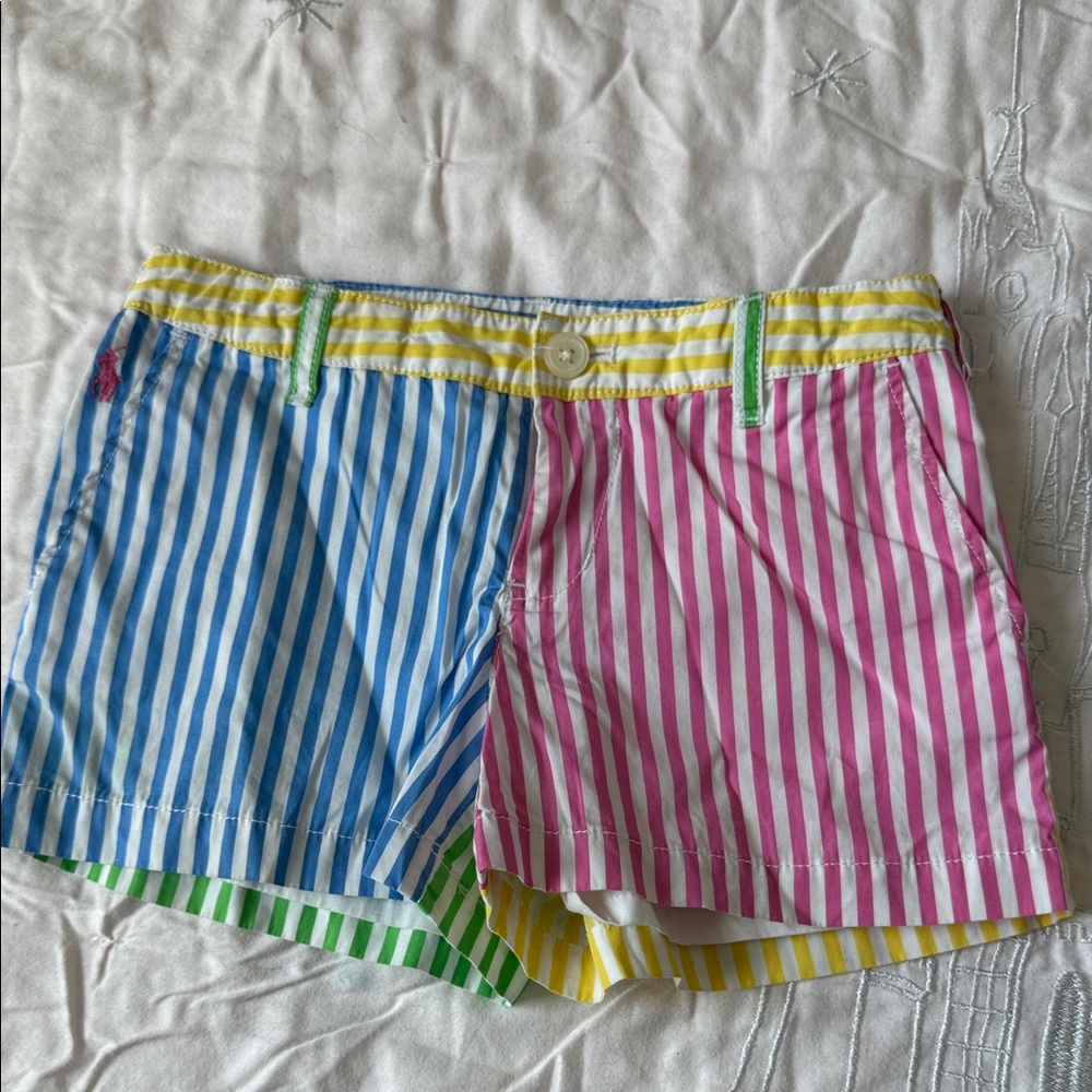 Polo by Ralph Lauren Striped Kids Shorts - Blue, Pink, Green, Yellow